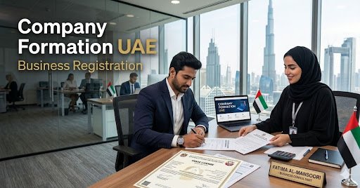 entrepreneur completing company formation and business registration in the UAE